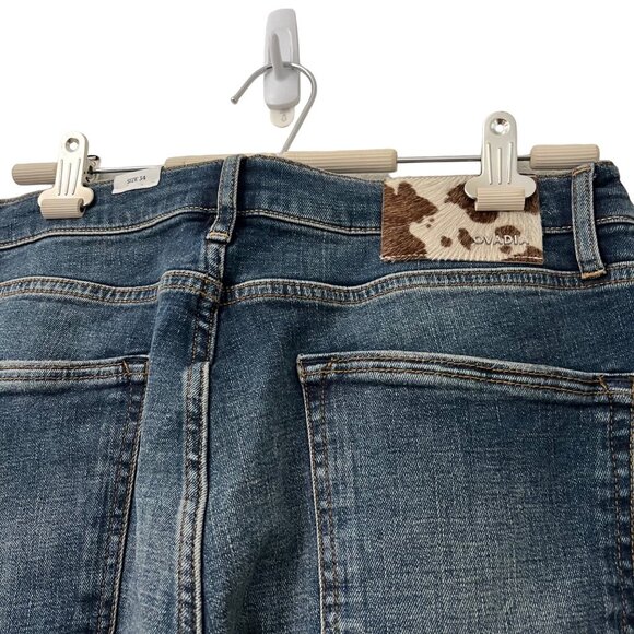 Ovadia New York Mens Medium Wash Distressed Slim 002 Stretch Jeans Size 34 NEW - Picture 7 of 7